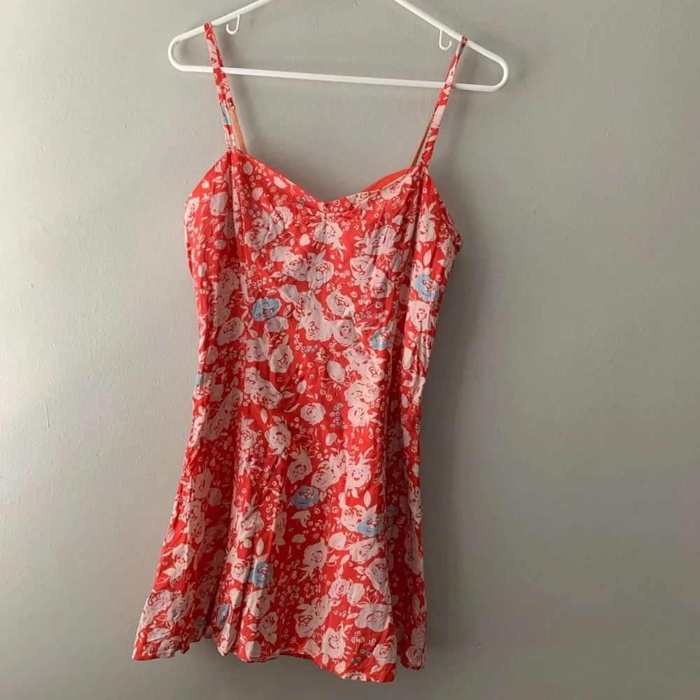 Free People Rose Print Mini Dress